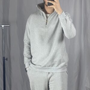 Sweat zipper gris